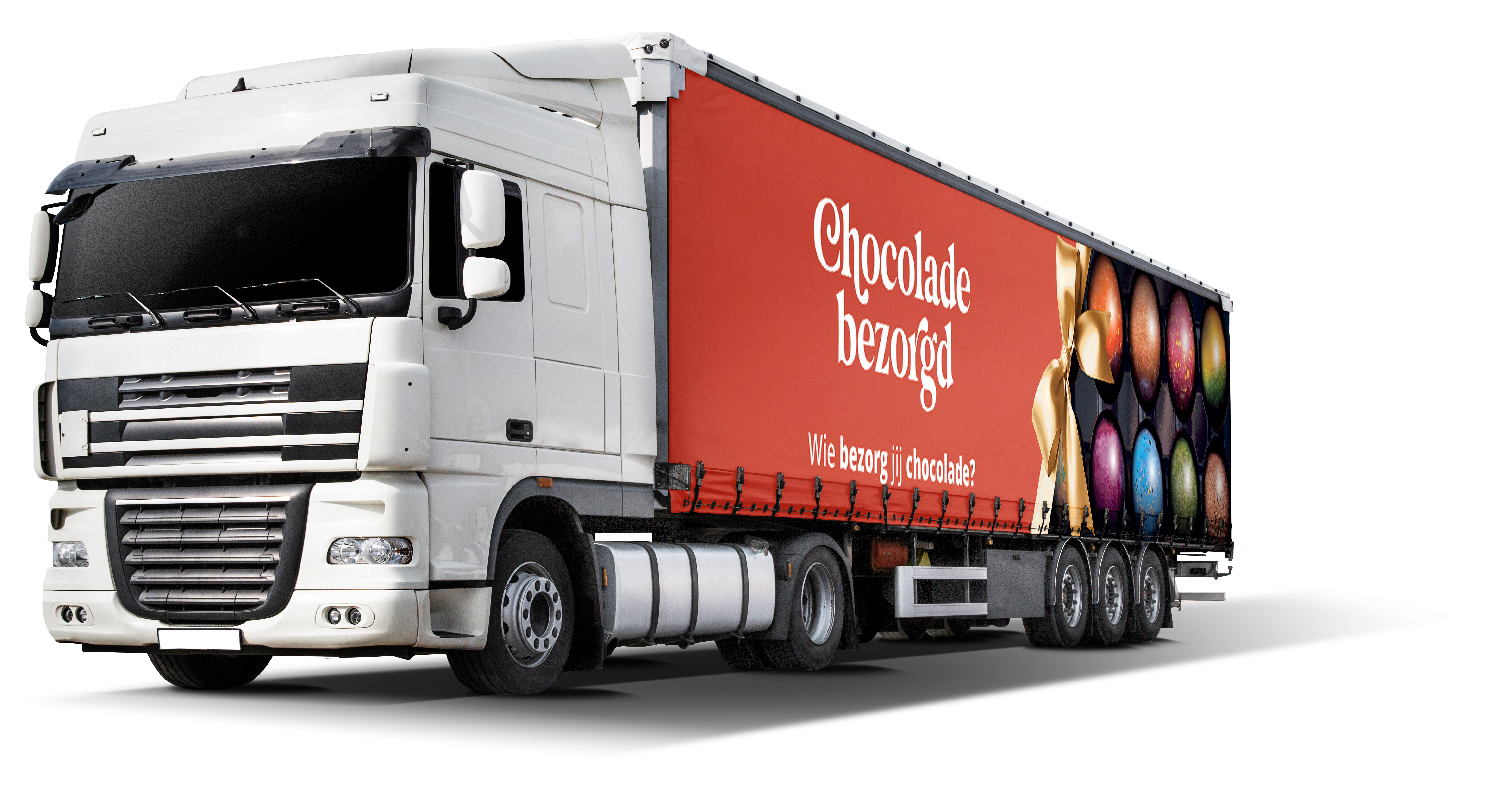 chocoladebezorgd vrachtwagen